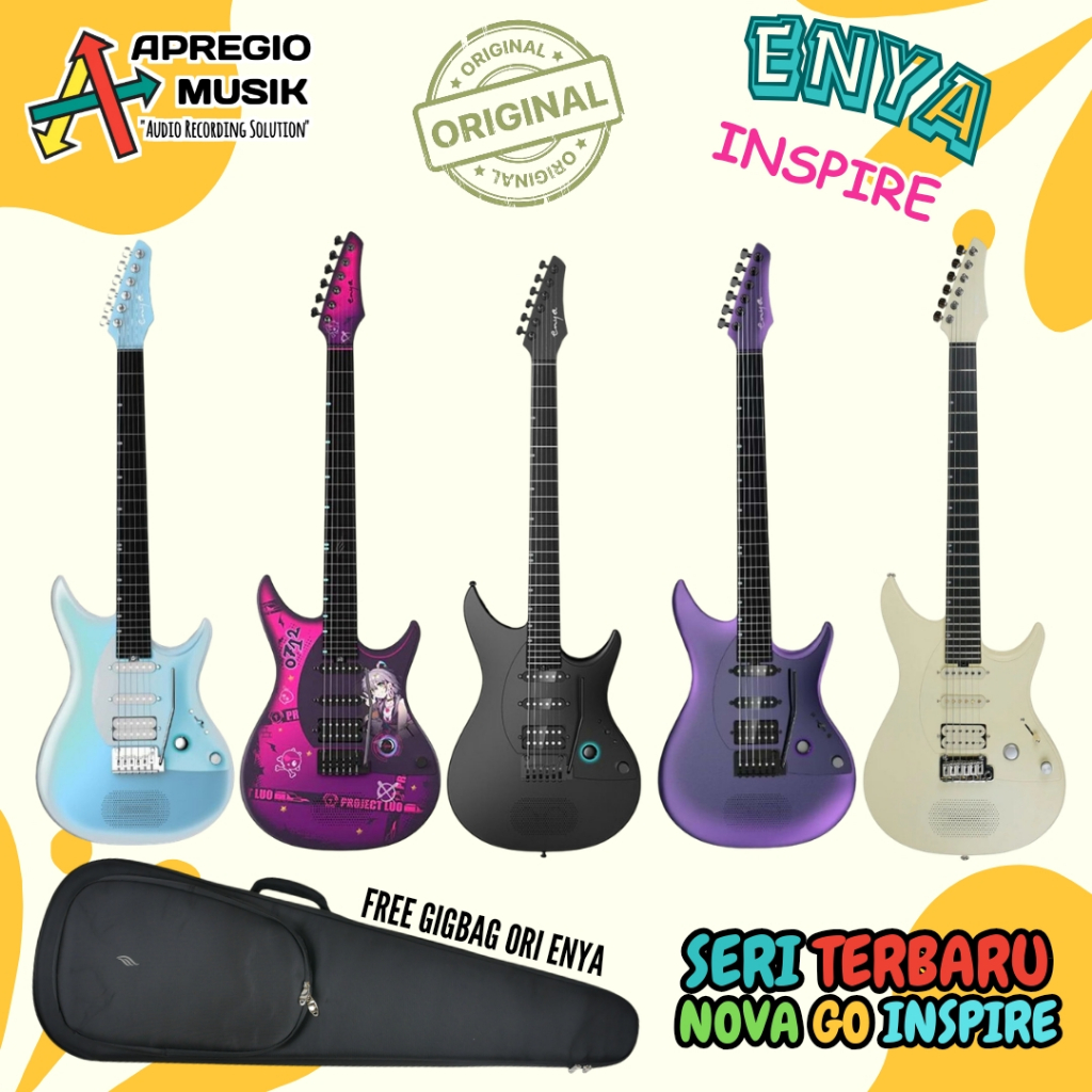 Gitar Enya Nova GO Inspire Smart Guitar Electric Enya Nova Go Inspire Plus Bag Plus Effects 24 Fret