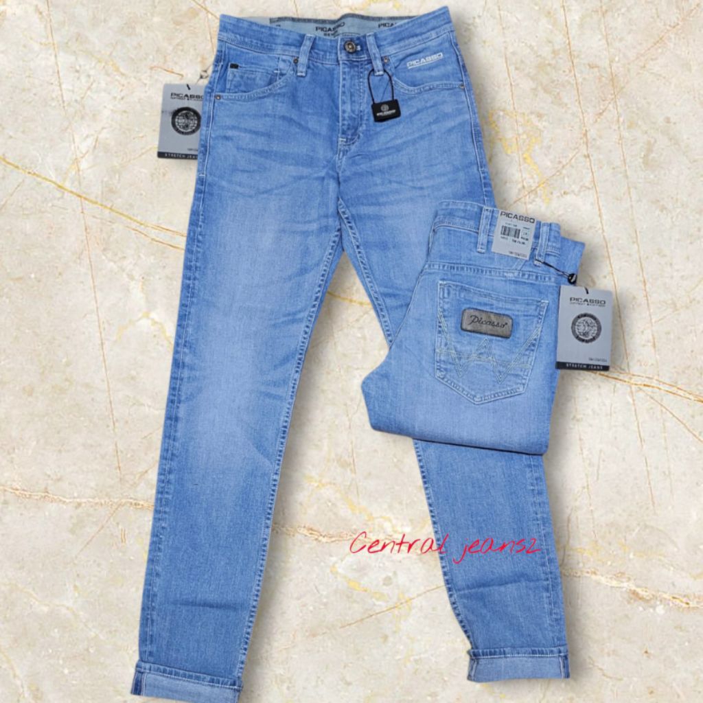 Celana Jeans PICASSO KARET panjang PENSIL Stretch / skinny original denim pria