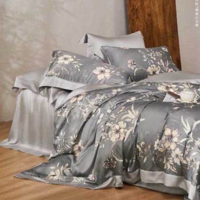 BIOSIBEDDING SPREI BEDCOVER DUVET COVER MOTIF BUNGA ABU ABSTRAK MINIMALIS - SPREI CUSTOM SEMUA SIZE 
