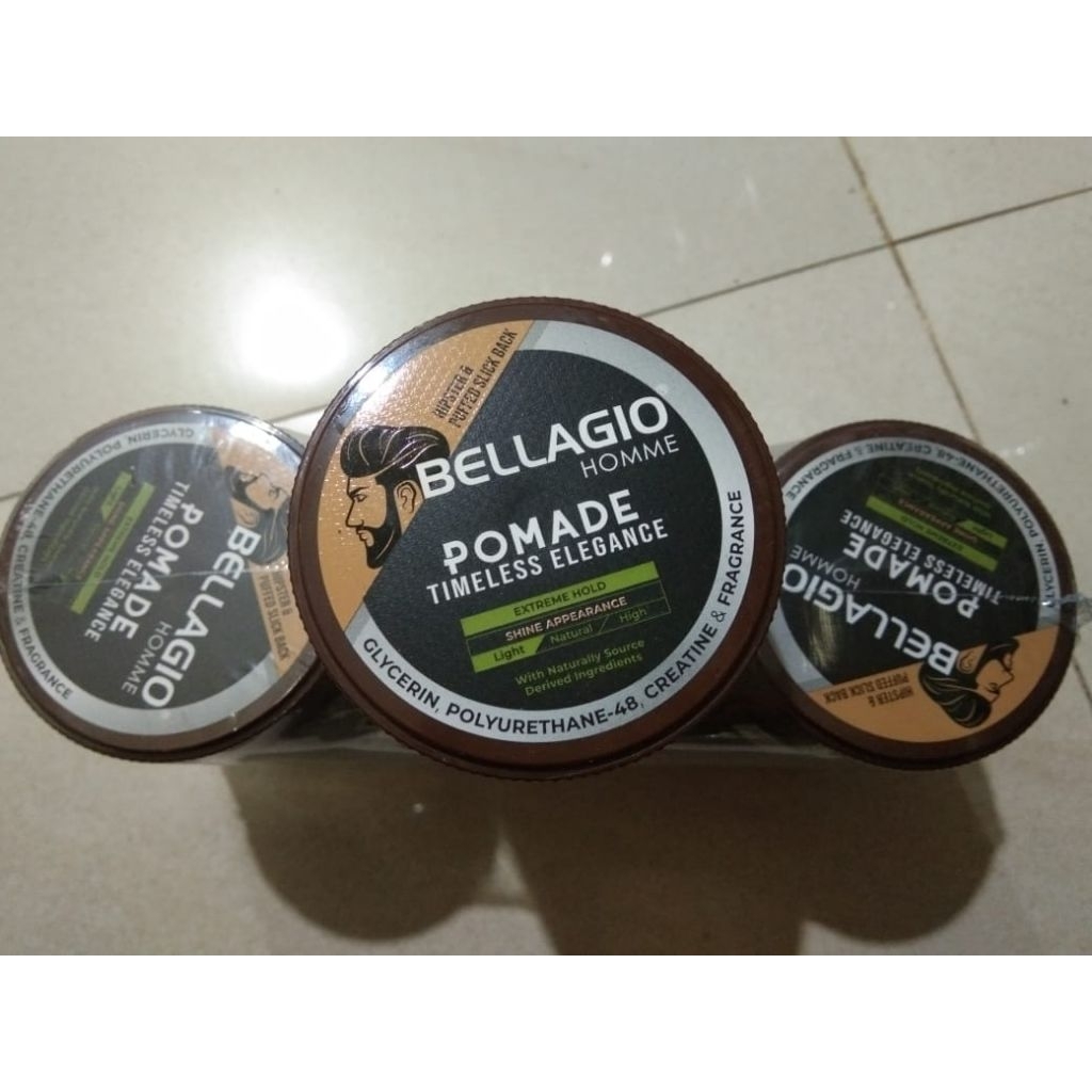 Bellagio Homme Pomade Timeless Elegance dan Modern Luxe 80 g