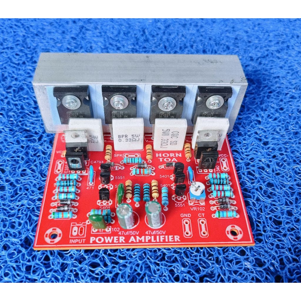 kit jadi driver power horen toa corong ples Tr final 2set  TIP3055/TIP2955 ST