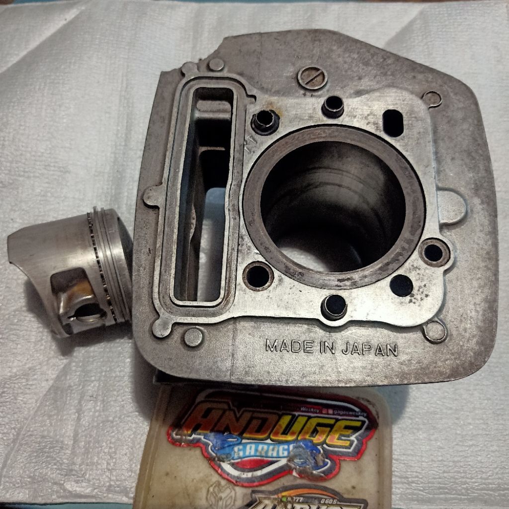 Bureng piston silinder cylinder blok Kawasaki Binter merzy kz200 mercy kz 200 platina Oryginal secon