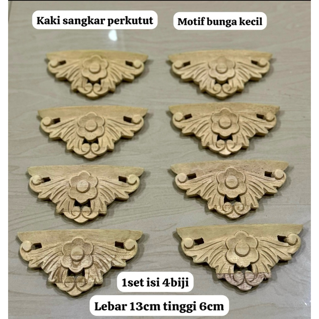 kaki ukir sangkar perkutut 4pcs