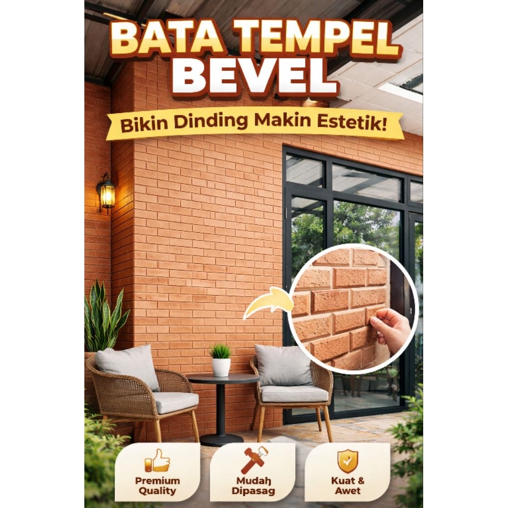 batu bata/bata tempel bevel/bata tempel best seller/bata tempel terakota bevel
