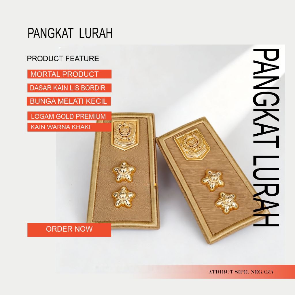 PANGKAT PDH LURAH DASAR KAIN LIS BORDIR