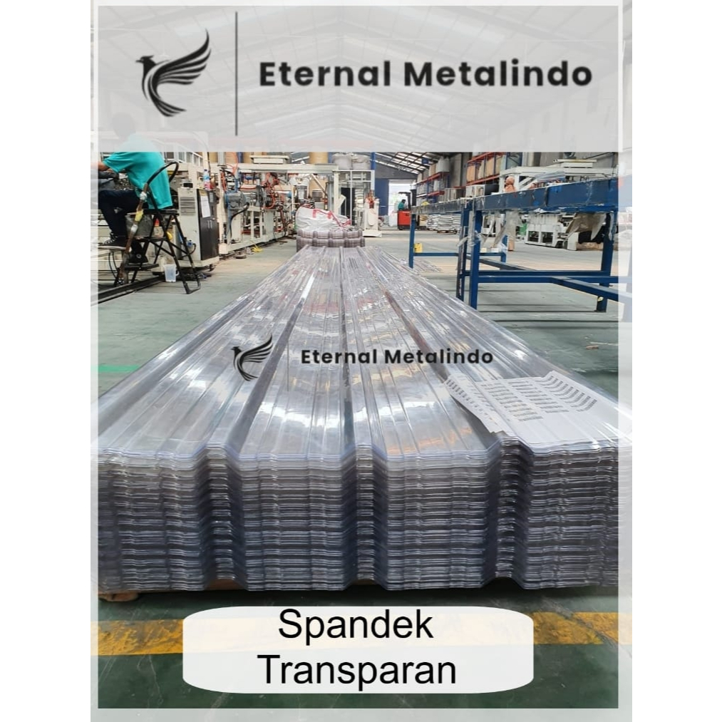 Spandek Transparan / Atap Spandeck Bening Fiber Plastik