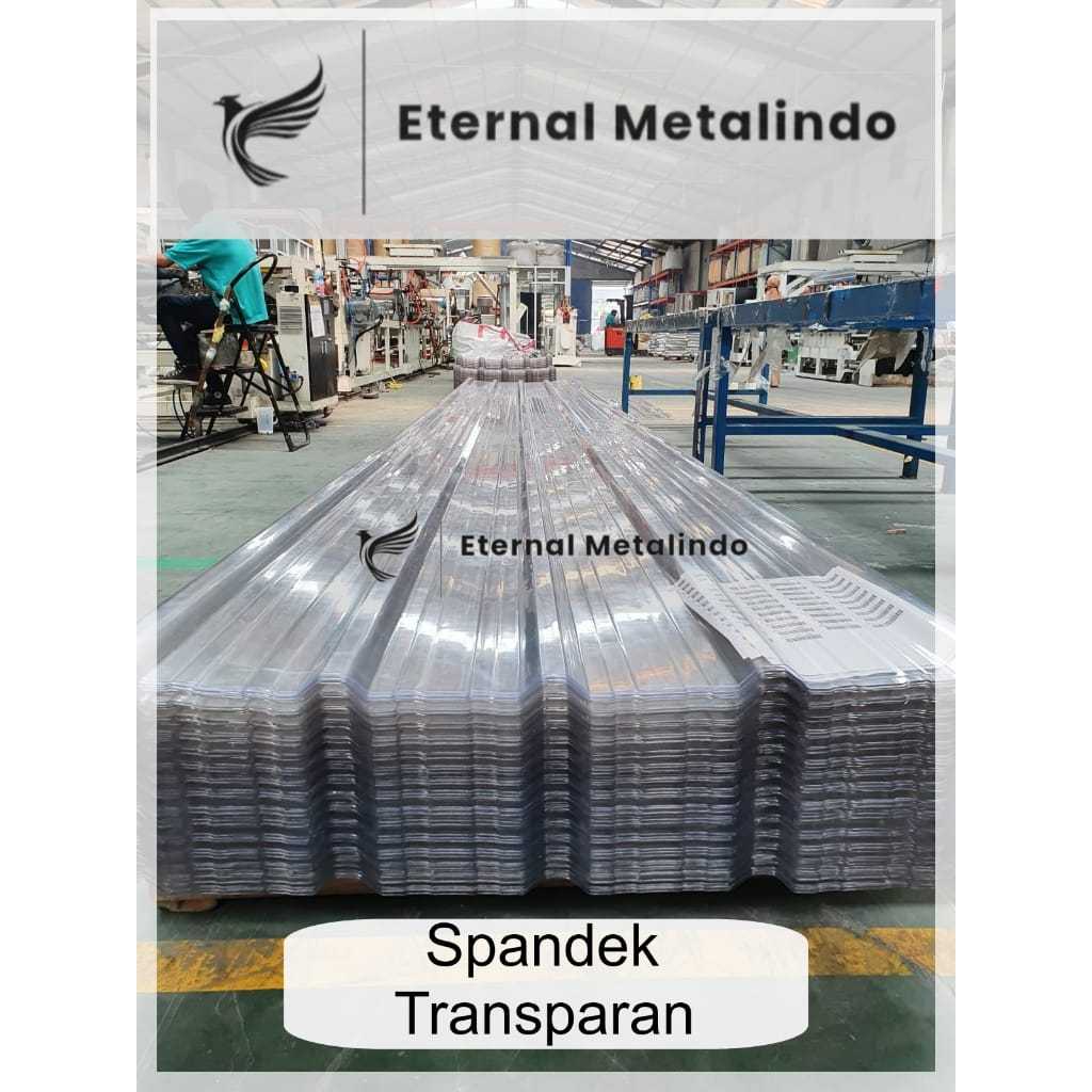 Atap Spandek Transparan Fiber Plastik Kanopi Spandeck Clear 3-6 Meter Bening Tahan Lama