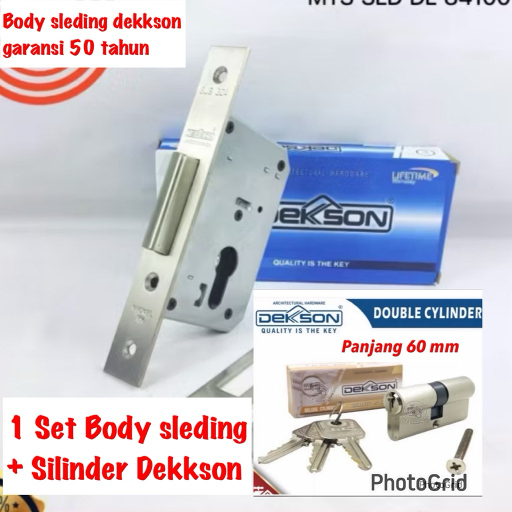 body sleding dekkson lengkap 1 set garansi 50 tahun kunci slading untuk pintu kayu dekkson kunci pin