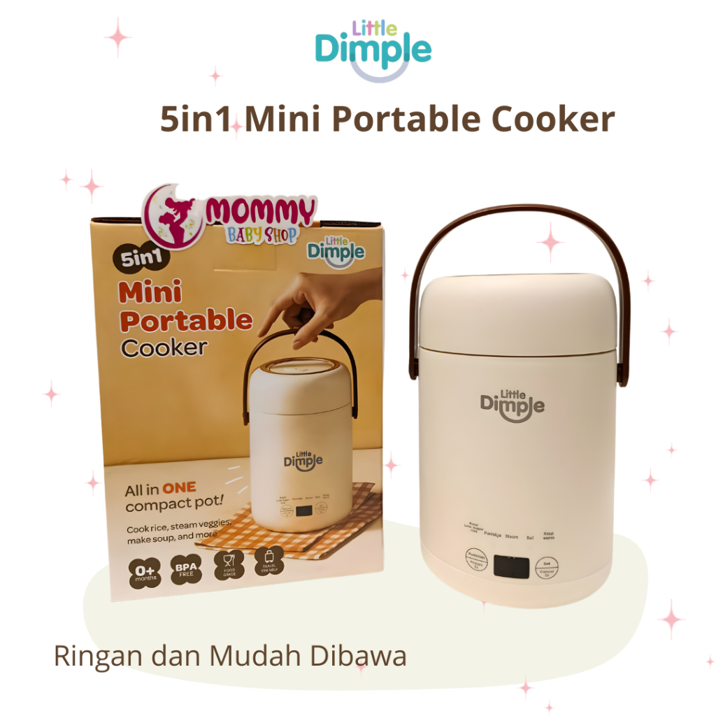 Little Dimple Mini Portable Cooker -  Rice Cooker - Alat Masak Mpasi