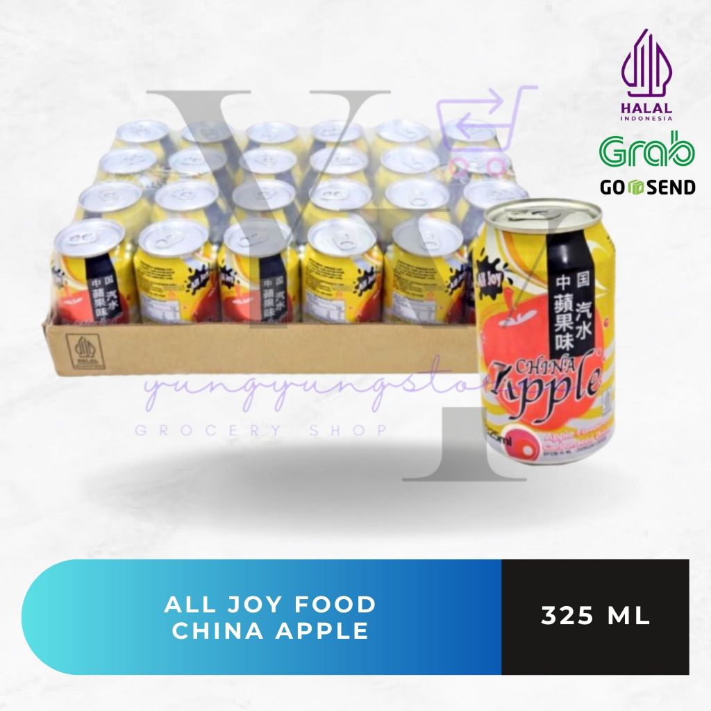 [DUS] Minuman Apel / Apple China All Joy Food (24 kaleng) 325 ml