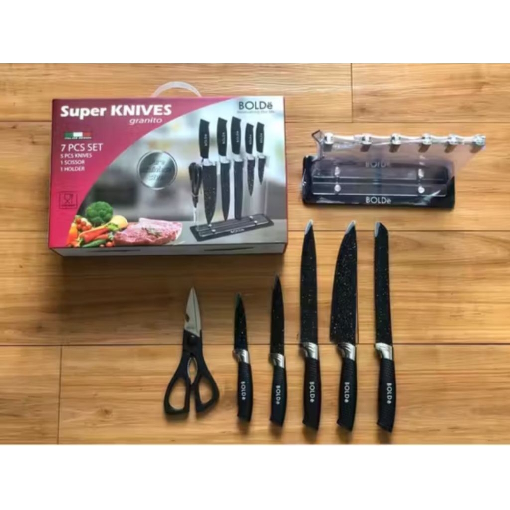 Bolde pisau granit super set 7pcs bolde super knives granito set