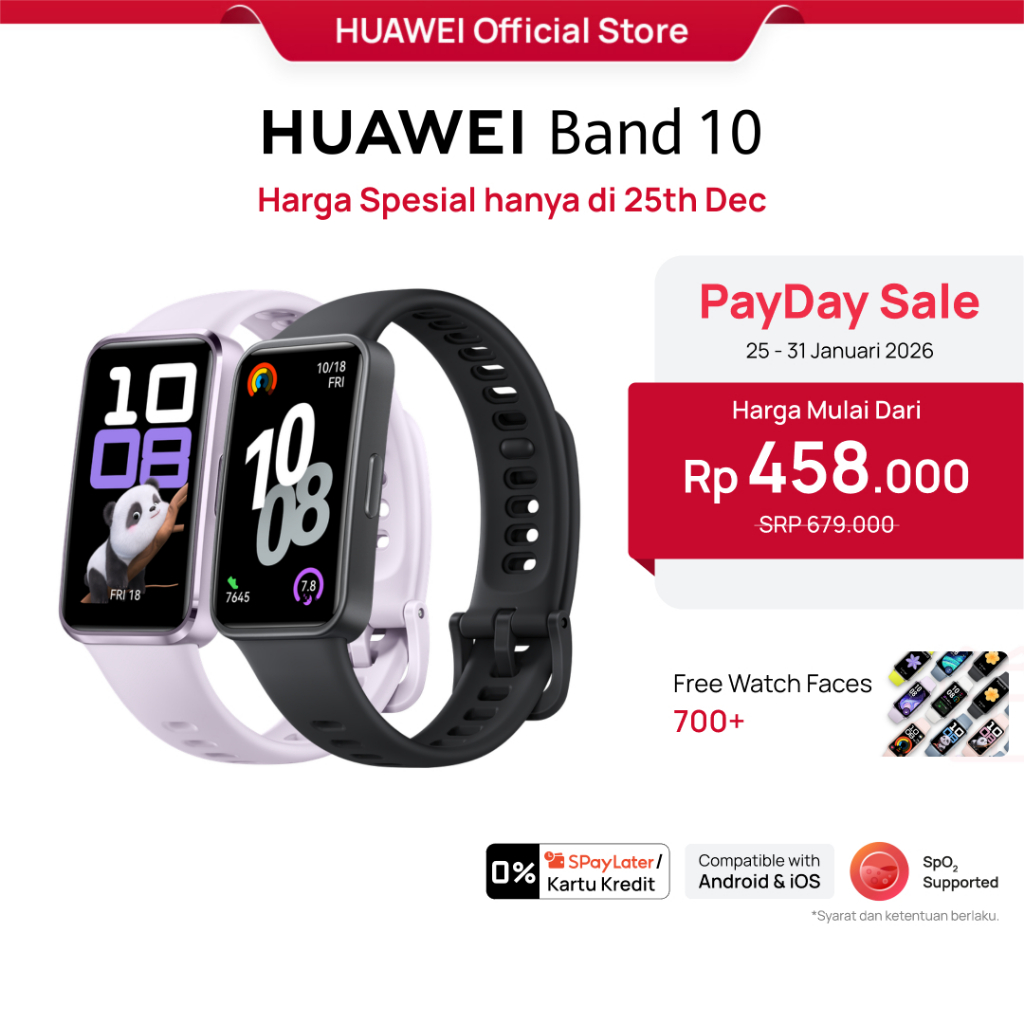 [TOP 1] HUAWEI Band 10 Smartband | Sleek Aluminum Alloy Case | Pro-Level Sleep Analysis | Emotional 