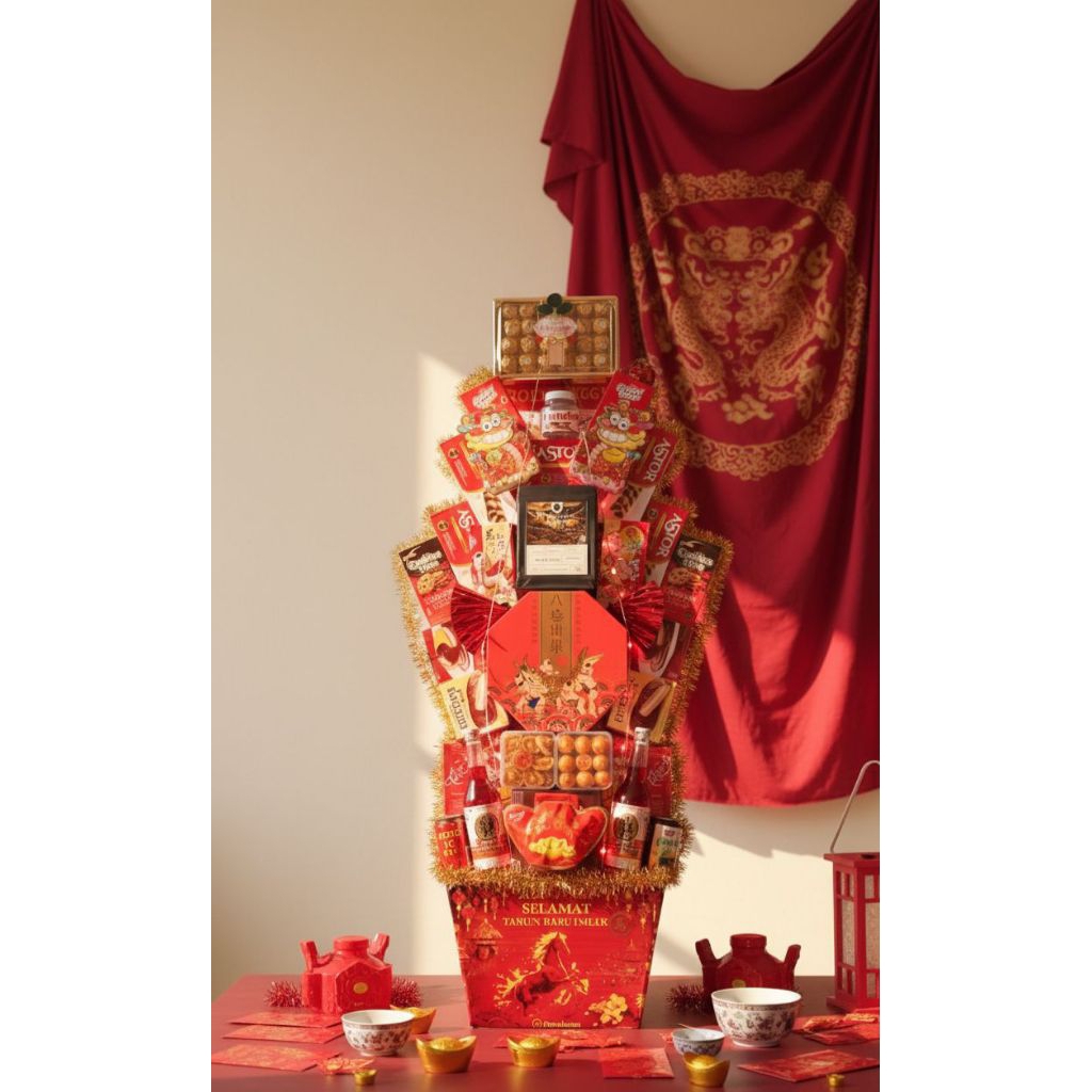 Parcel Imlek Premium 2026 | Hampers Tahun Baru China | Parcel CNY Eksklusif Mewah Lengkap