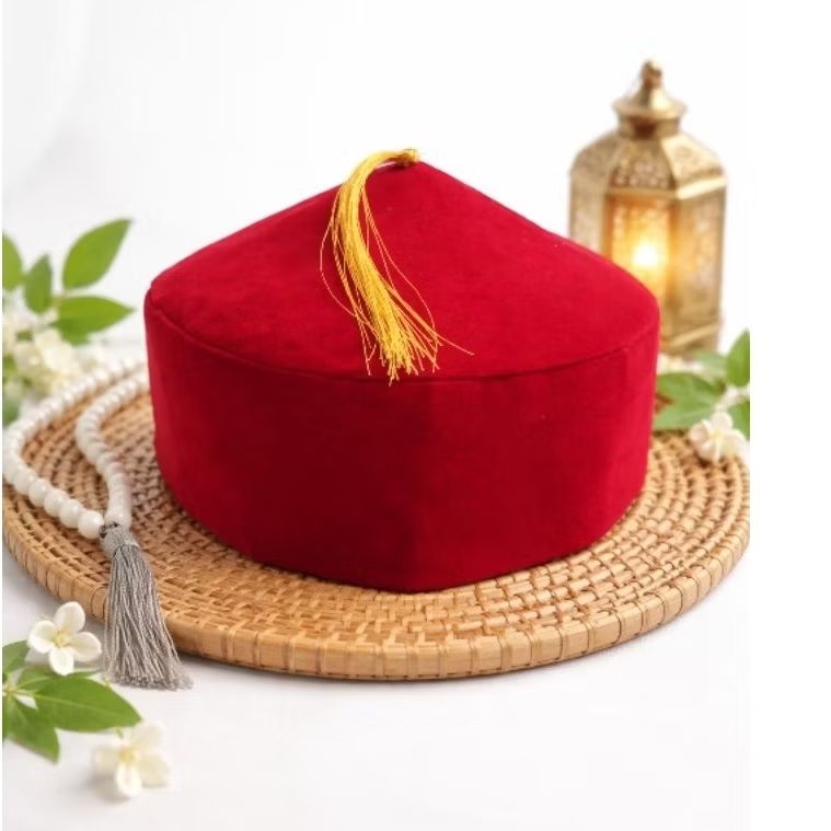 peci turki elegan bahan kain bludru / kopyah songkok