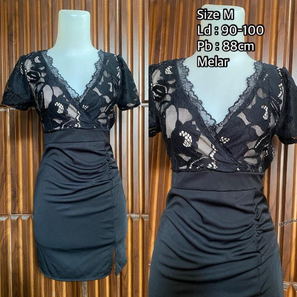 Mini dres brukat hitam sexy dres wanita party dres