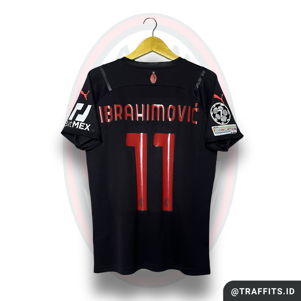 Jersey AC Milan Third Kit 21/22 Zlatan Ibrahimovic Original Size M