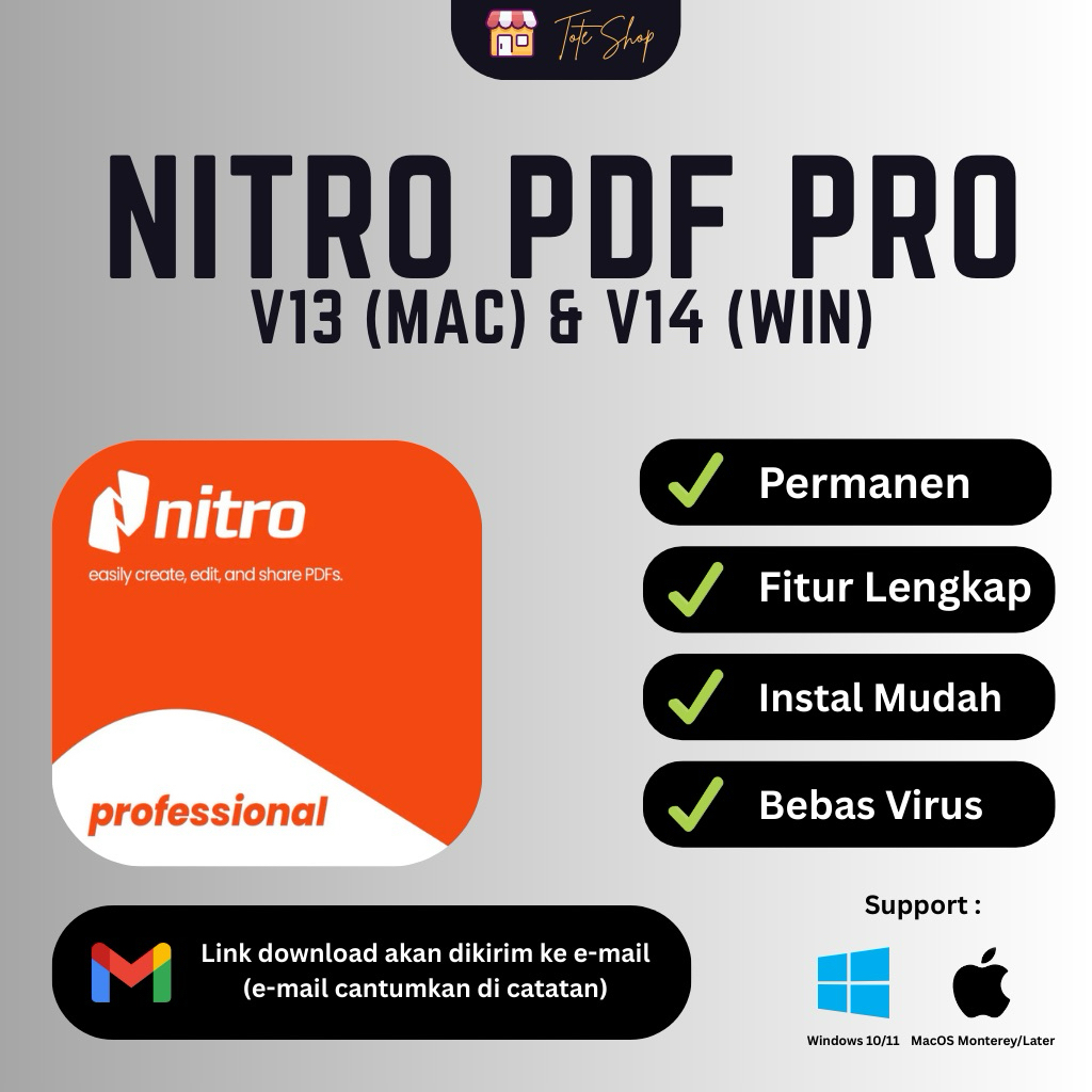 Toterikudo - Nitro PDF 13 Pro for Macbook (2023) dan 14 Pro for Windows (2024)