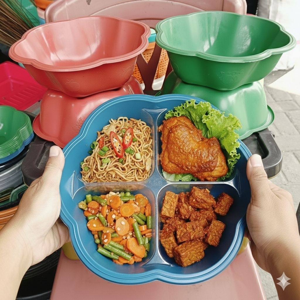 ( paket 100 wakul ) wakul hajatan lusinan murah / ceting / besek / wakul lubang / wakul nasi plastik