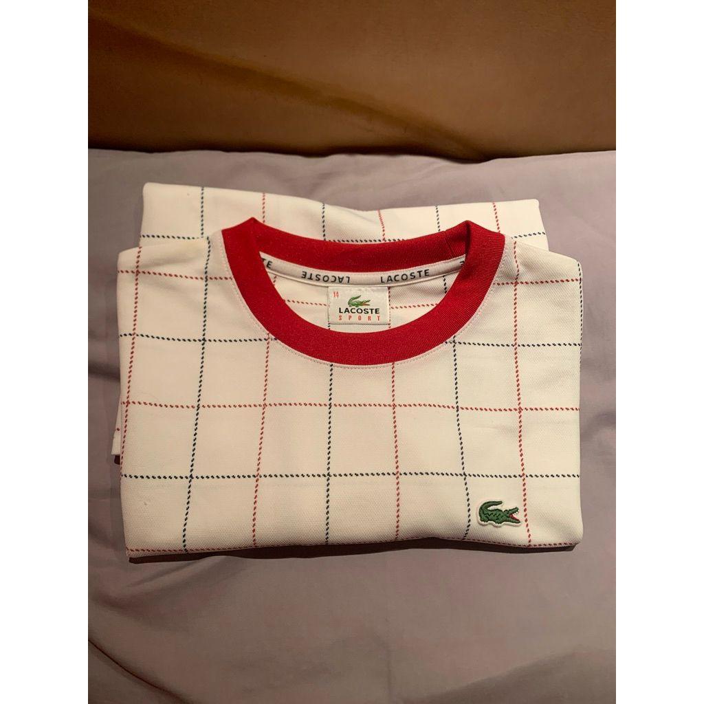 Lacoste Sport T Shirt Slim Size 14 Small Medium Sport Golf Tennis Padel Shirt