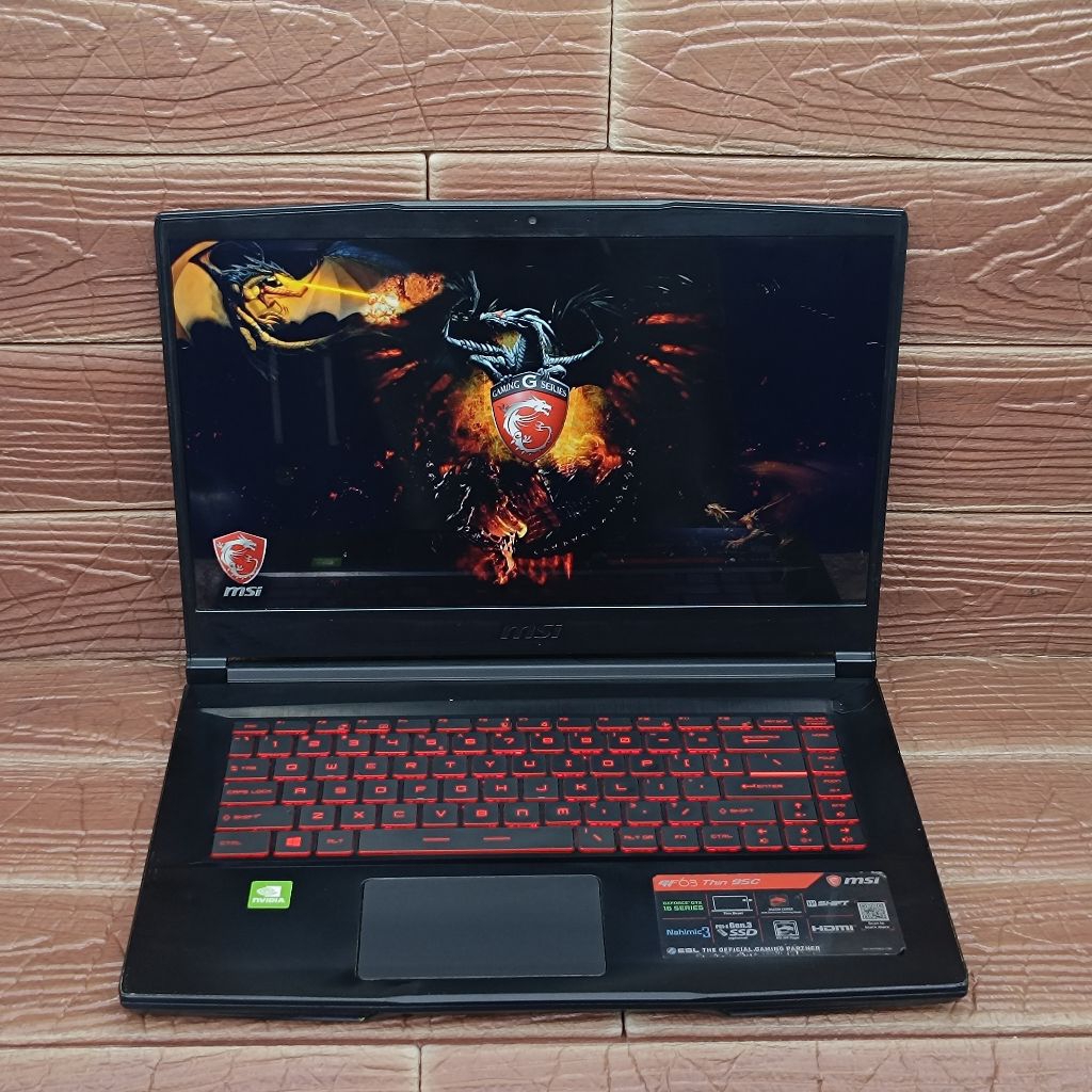 Laptop MSI GAMING GF63 THIN 9SC Intel Core i7-9750H RAM 8GB SSD 256GB+HDD 1TB GTX 1650