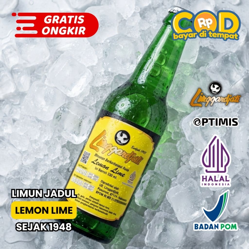 Limun Soda Linggarjati Lemon Lime 330ml | Linggardjati Halal Termurah