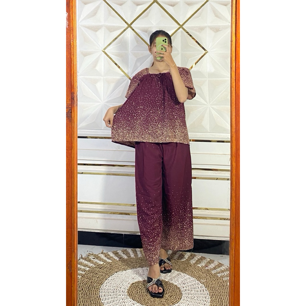 ONE SET fuji LD 112cm SERUT DADA CELANA KULOT PANJANG