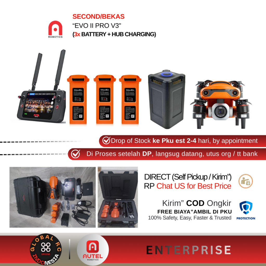 AUTEL Evo II Pro V3 Drone Evo 2 Pro V3 Second Seken 2nd Bekas Kondisi terbaik Like New