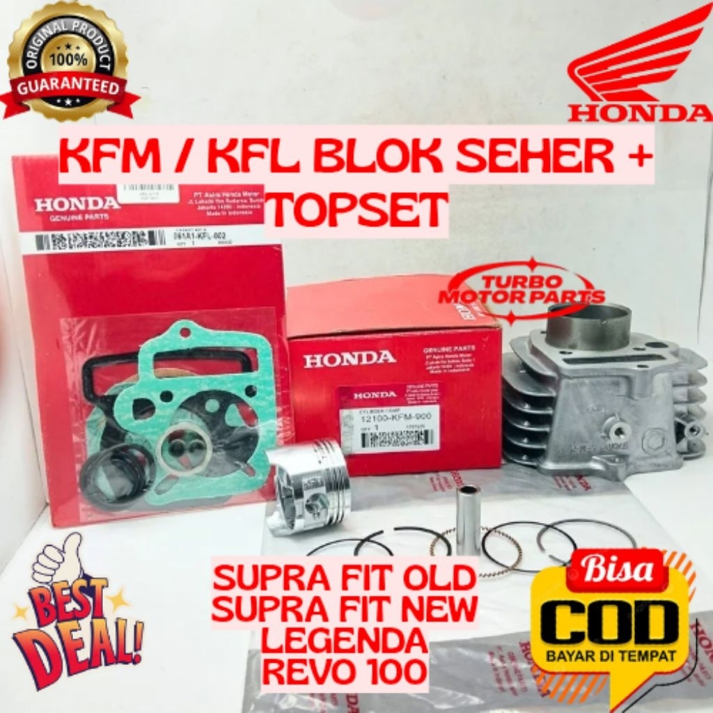BLOK SEHER + TOPSET ORIGINAL HONDA KODE KTM / KFL, BLOK SEHER + TOPSET SUPRA FIT OLD, BLOK SEHER + T