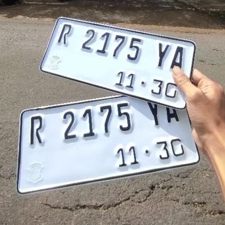 Plat Nomor Motor Standar FONT BARU