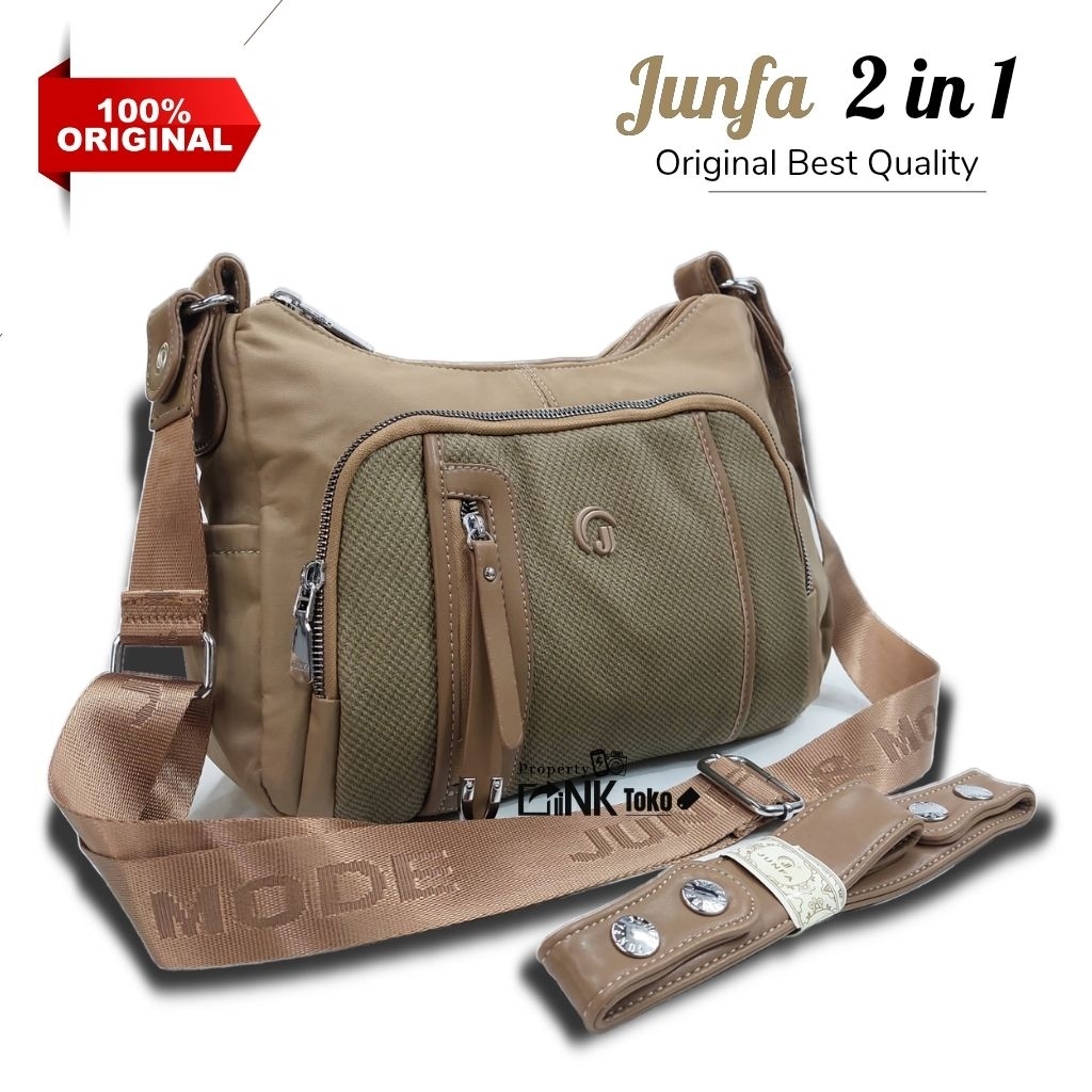 Tas Junfa BIG Size A2449 Model Tas Jinjing dan Selempang Original Import