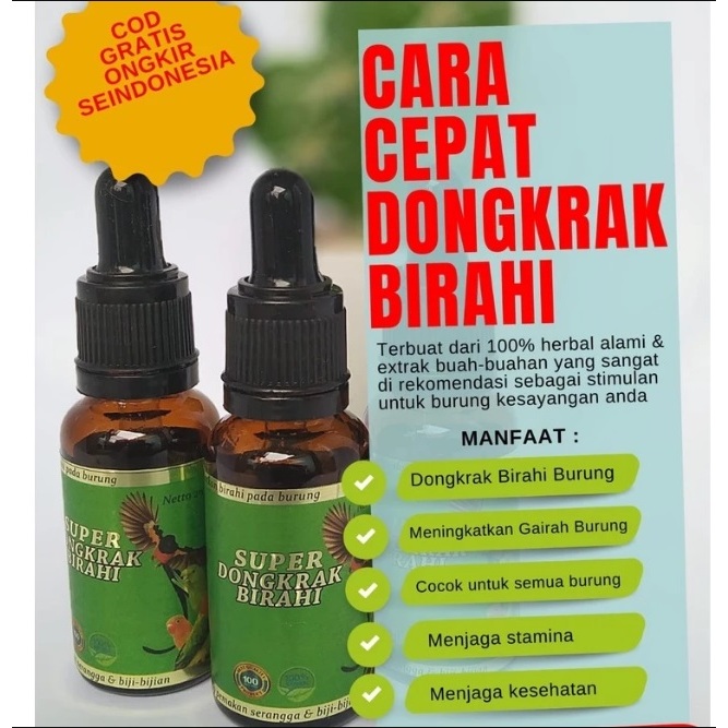 serum dongkrak birahi burung super dongkrak birahi untuk semua burung kurang birahi