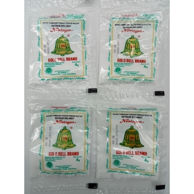 Sarimanis renceng cap lonceng/sari manis lonceng pemanis buatan gold bell brand 4g