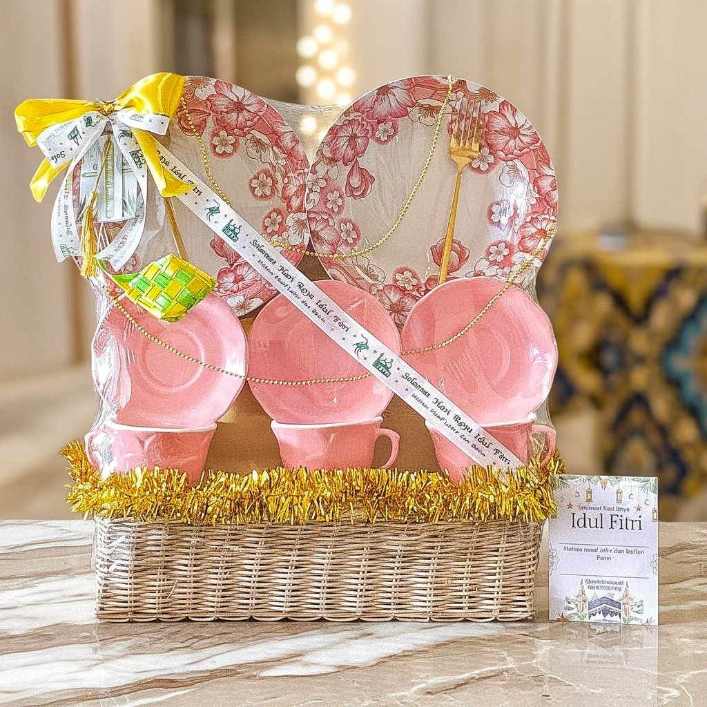 Parcel Piring Keramik Lebaran Idul Fitri/Kado lebaran