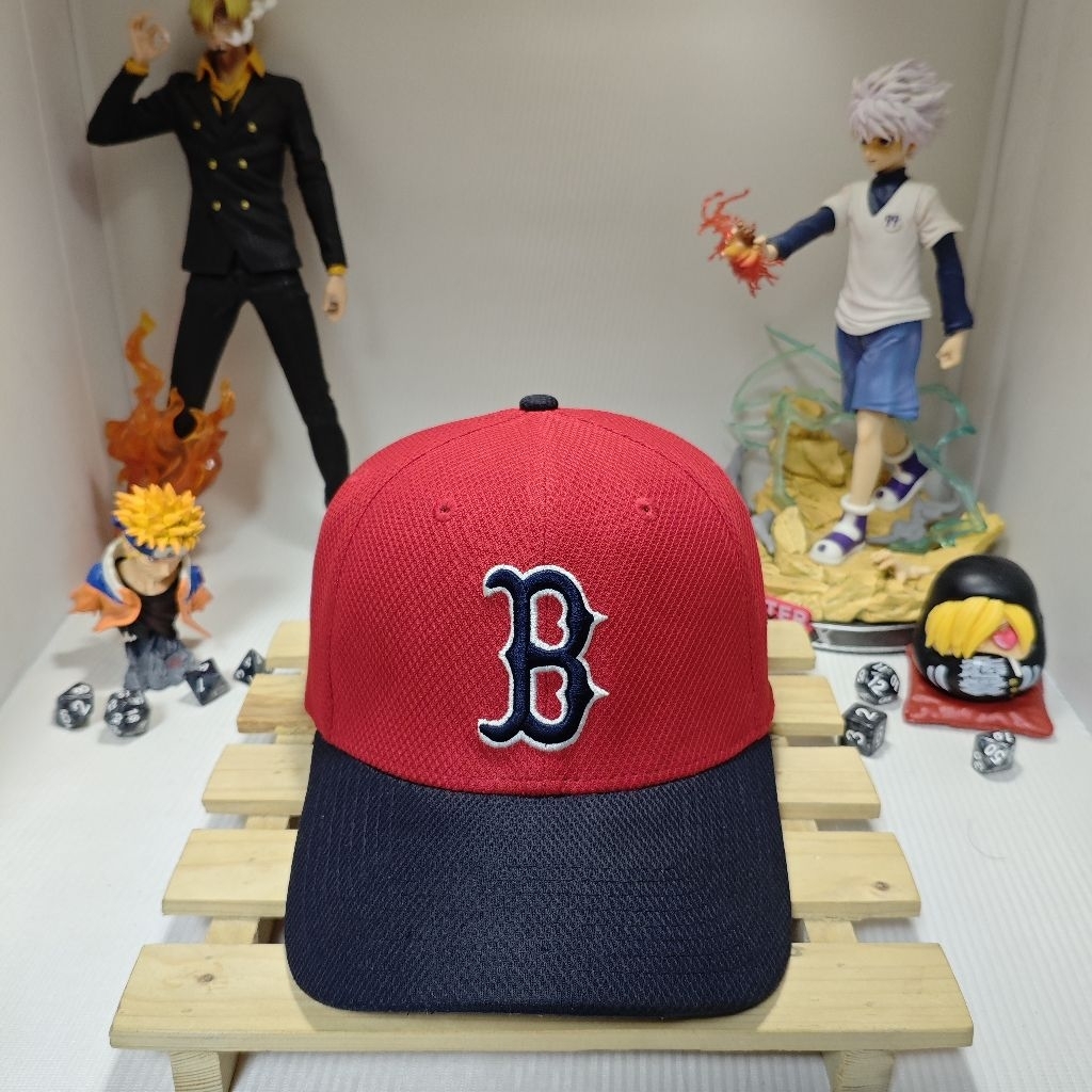 Topi New Era 39THIRTY Boston Red Sox Merah Navy | Fitted Cap MLB Original