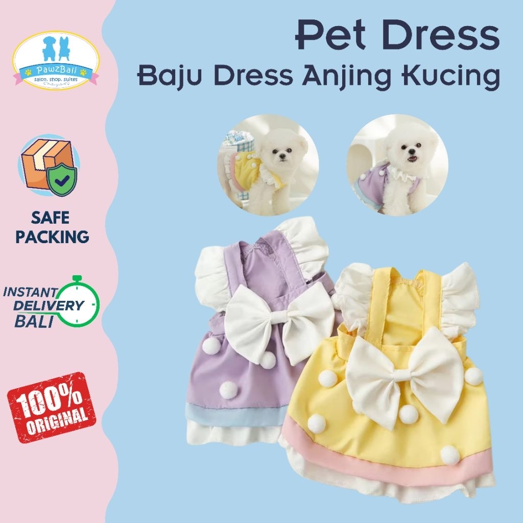 Charming Bow Ball Dress Import Korean Look For Dog and Cat