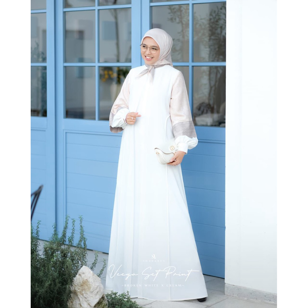 Veeya set scarf print(dress&scarf)by shArarea