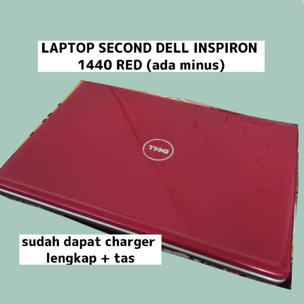 [SECOND] Laptop DELL Inspiron 1440 Red (ada minus BACA DESKRIPSI)