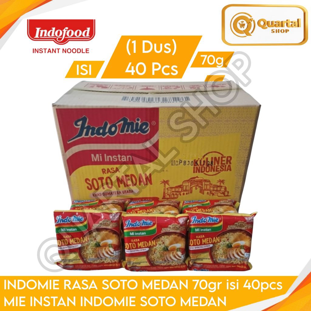 INDOMIE Rasa Soto Medan 70gr isi 40pcs (1 Dus) | Mie Instan Indomie Soto Medan | Indomie Soto Medan