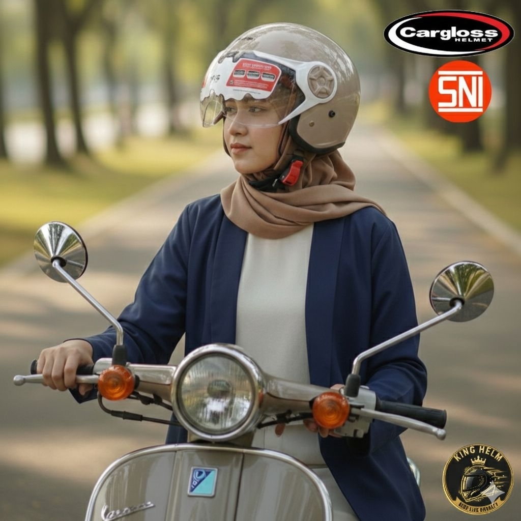 Helm hijab wanita dan remaja premium dan ber SNI