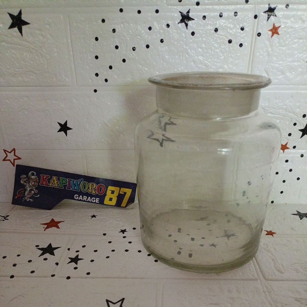 Lodong jadul/toples lawas kaca tanpa tutup