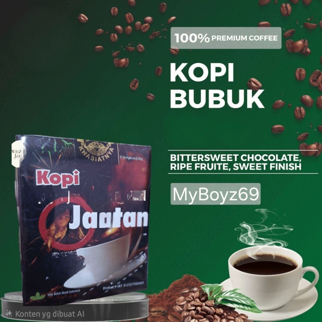 Kopi Herbal Stamina Pria Jantan - Kopi Energi Harian (Isi 10 Sachet)