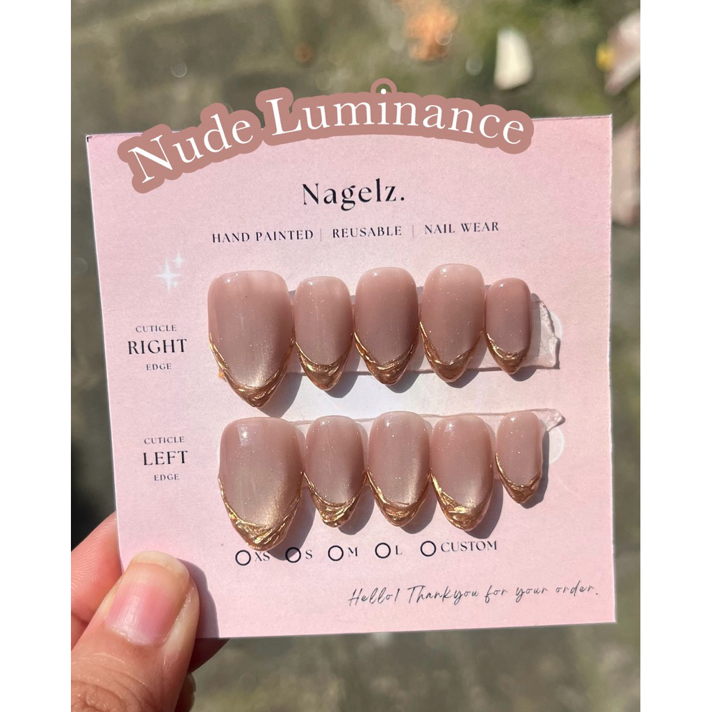 Nude Luminance - PRESS ON NAIL / KUKU PALSU / NAIL ART / KUKU PALSU MURAH / KUKU PALSU MEDAN / PRESS