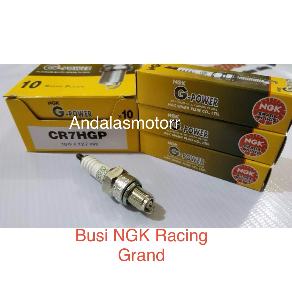 BUSI RACING NGK G POWER PLATINUM CR7HGP UNTUK GRAND - JUPITER - KLX - MIO - SMASH