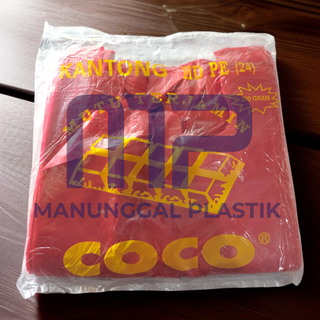 Kantong Plastik Kresek HD Merah Coco Tebal