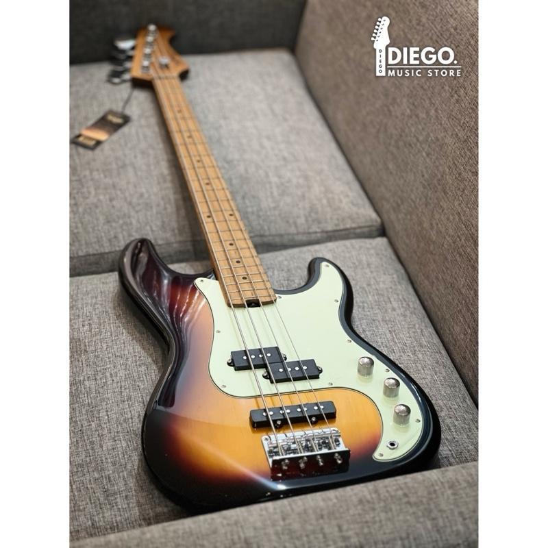 BASS ELEKTRIK SQOE SPJ600 3 TONE SUNBURST / SQOE-SPJ-600-SB