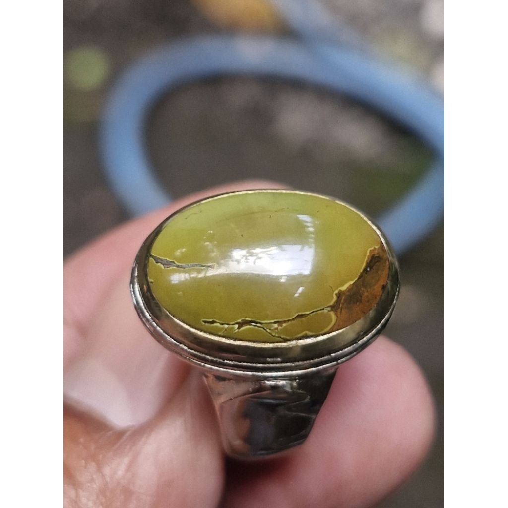 Cincin Batu Pirus Hubei Ijo Hijau