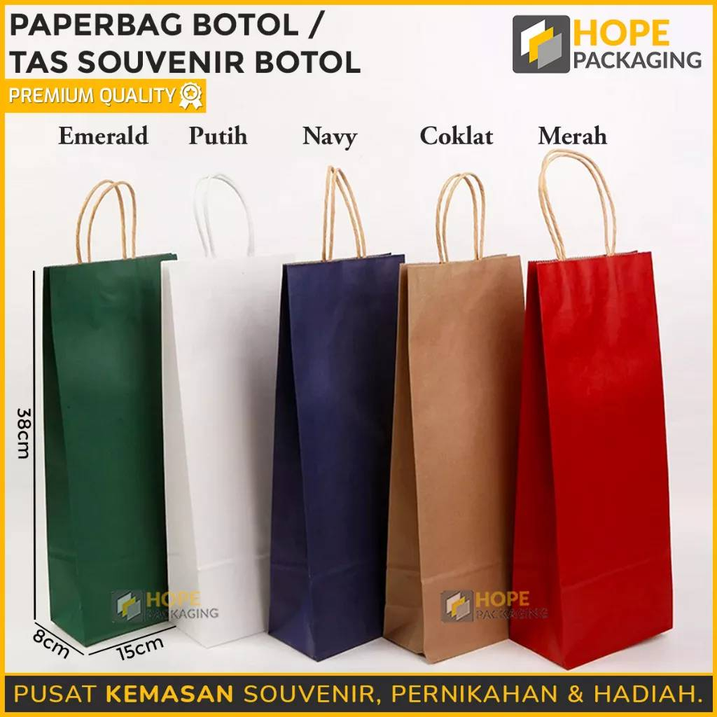 HOPE (Tas Bucket Bunga Jendela/ Gift bag Souvenir/ Paperbag Wine Botol Tumbler/ Vas Dekorasi Bunga C