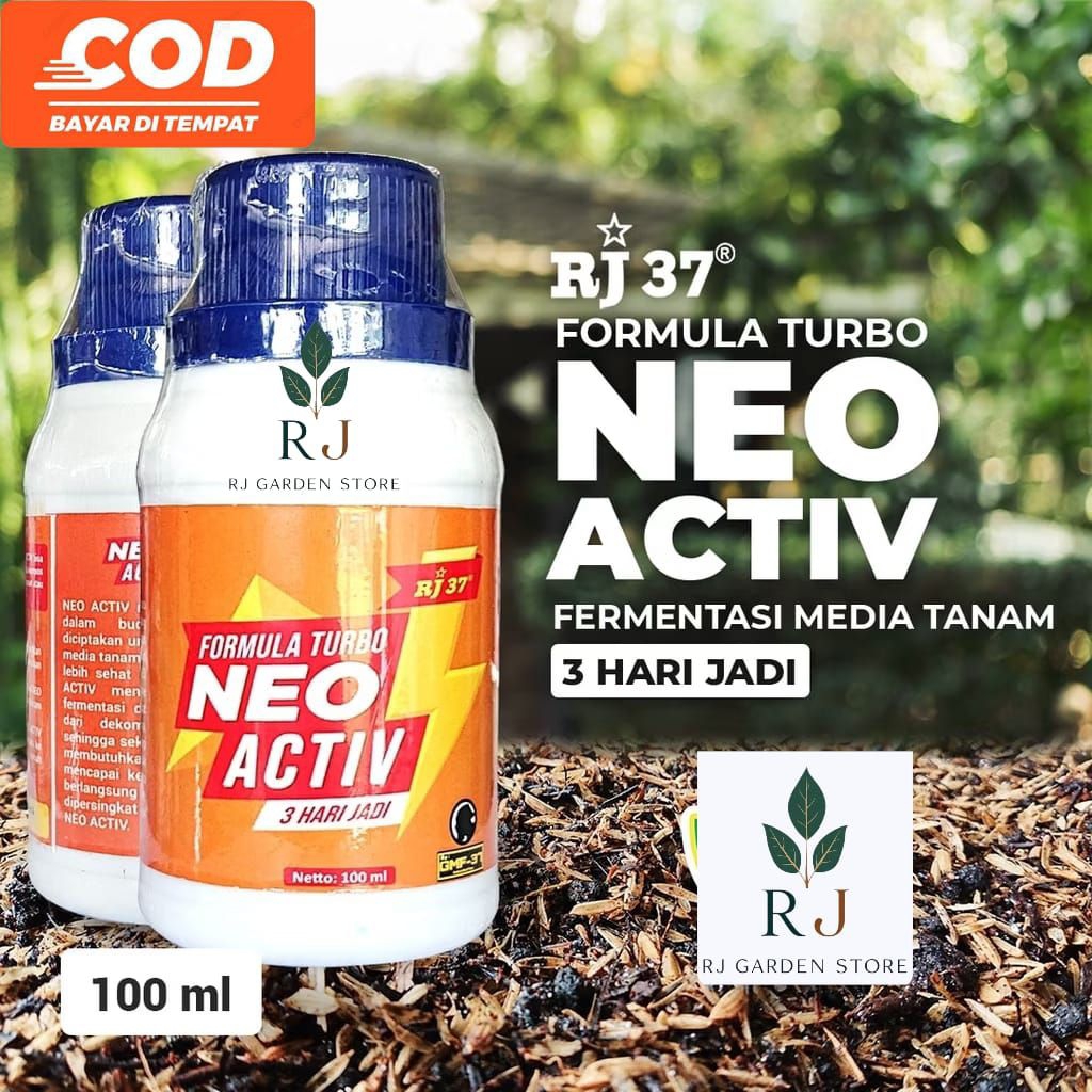 Dekomposer Pembenah Tanah  Percepatan Fermentasi Media Tanam Organik RJ 37 NEO ACTIVE 100ML
