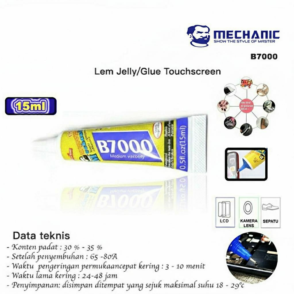 LEM JELLY/GLUE TOUCHSCREEN/LCD MECHANIC B7000 15ML ORIGINAL