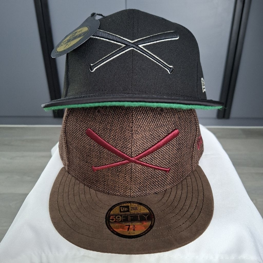 2 Topi Casino Series Black Jack & Roulete x New Era 59FIFTY 7 3/8 down sz 7 1/4